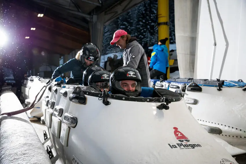 bobsleigh in la plagne French Alps
