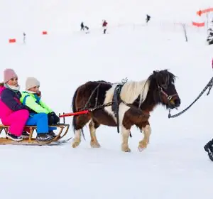 vacances en famille meribel poney luge