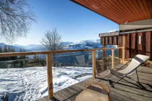 Chalet Saule in Arc 1600 - outdoor terrace with mountain view