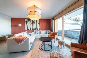 Appartement vue mont blanc location 10 personnes ski la plagne