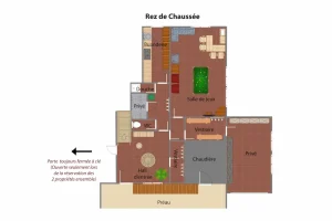 plan chalet rez-de-chaussée