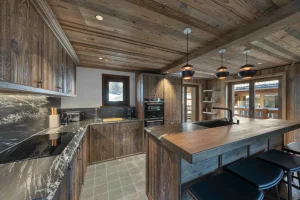 Cuisine équipée du Chalet Abaïko hameau du Raffort à Méribel
