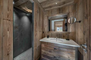 location chalet meribel douche