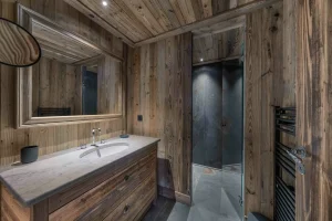 location chalet meribel douche