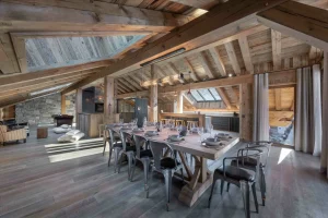 location chalet meribel salle à manger