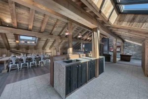 location chalet meribel cuisine ouverte