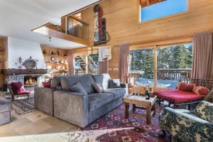 location chalet meribel - salon