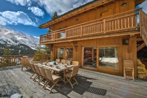 location chalet meribel - terrasse