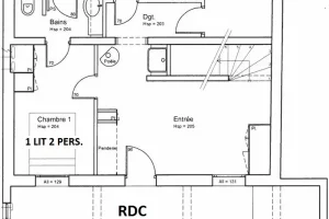 plan chalet charmant RDC