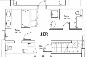 plan chalet charmant niveau 1