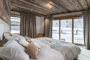 appartement alpin chambre avec vue sur montagne