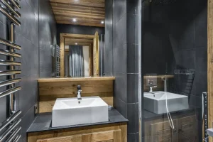 appartement alpin salle de douche