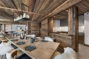 ski apartment alpin meribel - living room for 14 people