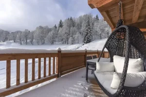 chalet ski aux pieds